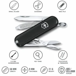Coltelli Victorinox Classic + Tournevis Black