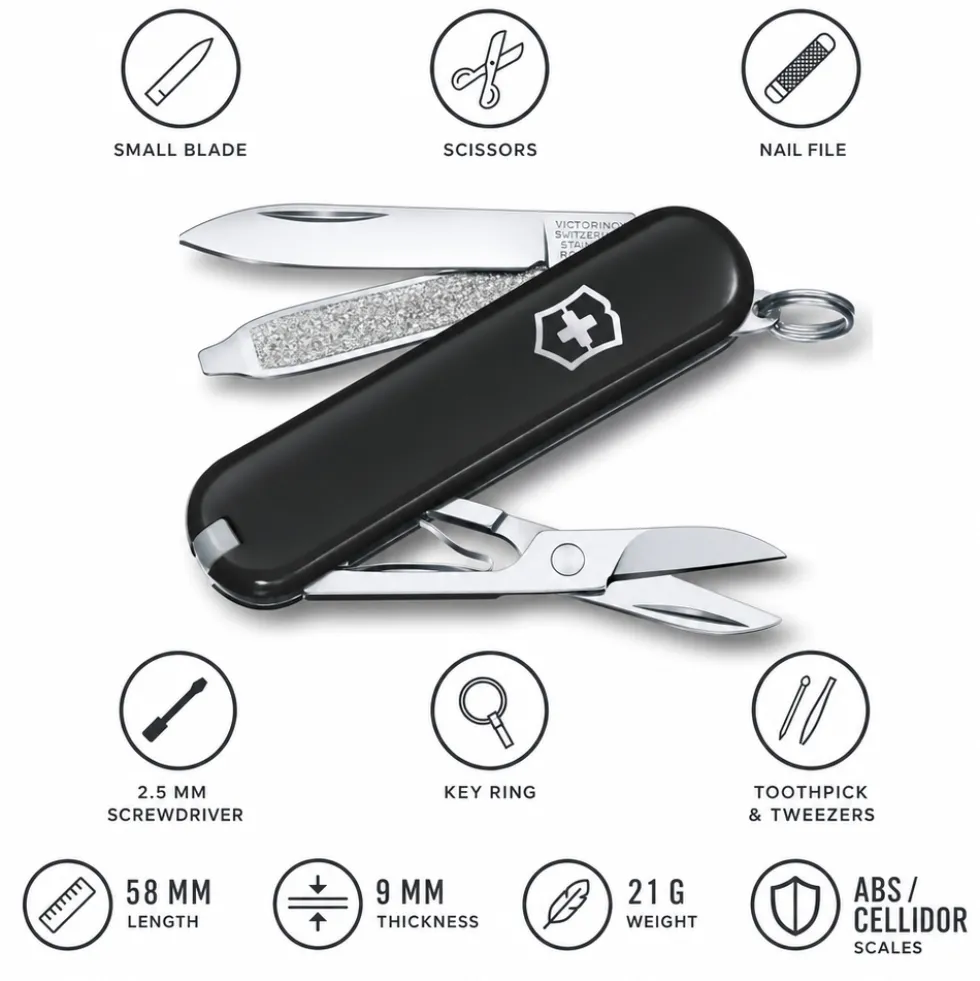 Coltelli Victorinox Classic + Tournevis Black