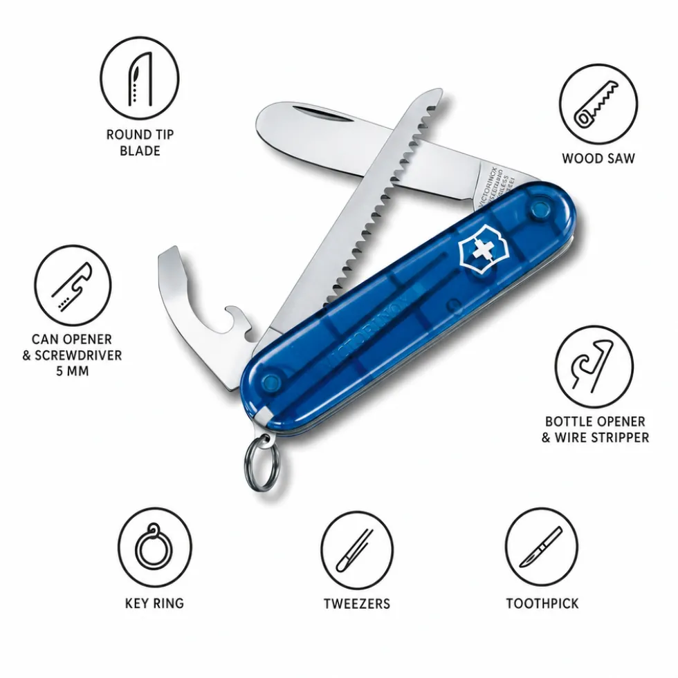 Coltelli Victorinox My First Victorinox + Scie Blue Translucide