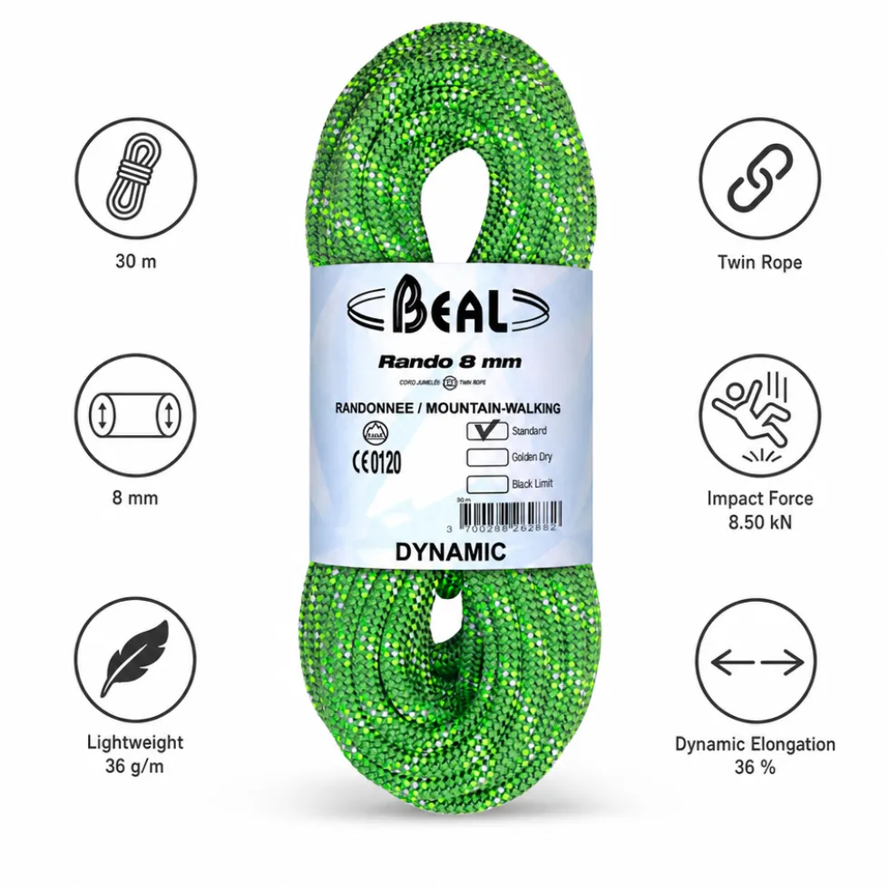 Corde Beal Rando 8mm Green