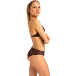 Costume da bagno Roxy Roxy Pro Wave - Bas de Bikini échancré Chocolate Plum Polkabiscus