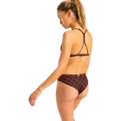 Costume da bagno Roxy Roxy Pro Wave - Bas de Bikini échancré Chocolate Plum Polkabiscus