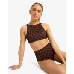 Costume da bagno Roxy Roxy Pro Wave - Bikini Top Chocolate Plum Polka