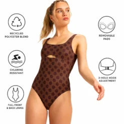 Costume da bagno Roxy Ultimate Roxy Pro - Maillot de bain 1 pièce Chocolate Plum Polka