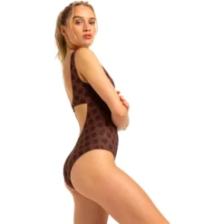 Costume da bagno Roxy Ultimate Roxy Pro - Maillot de bain 1 pièce Chocolate Plum Polka