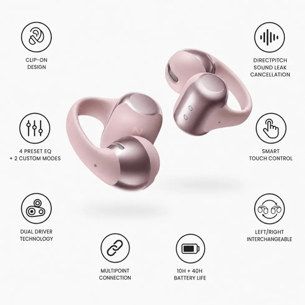 Cuffie Shokz OpenDots One Rose