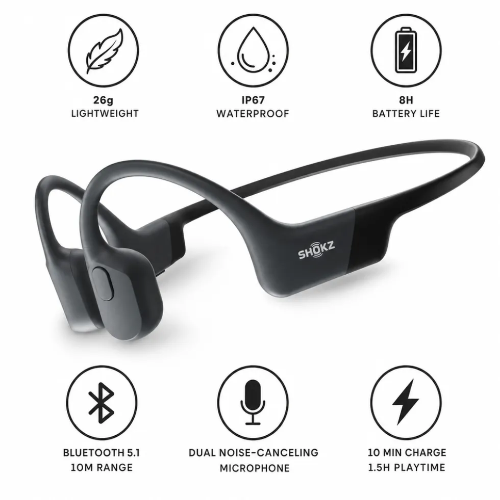 Cuffie Shokz OpenRun Noir Cosmique