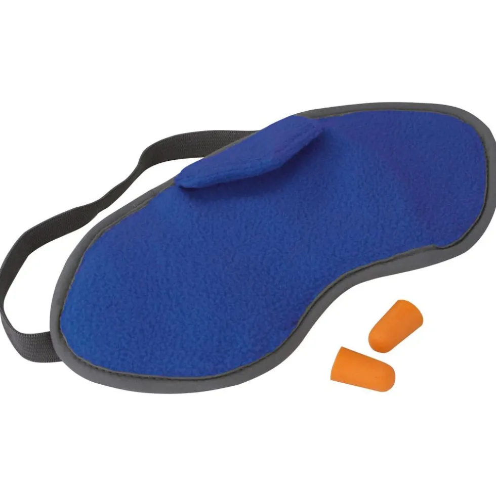 Cuscini Travel Safe Eye Mask Fleece + Ear Plugs Dark Blue