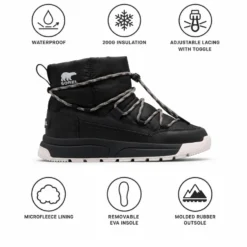 Doposci Sorel Whitney Iii Slip-On Wp Black Sea Salt