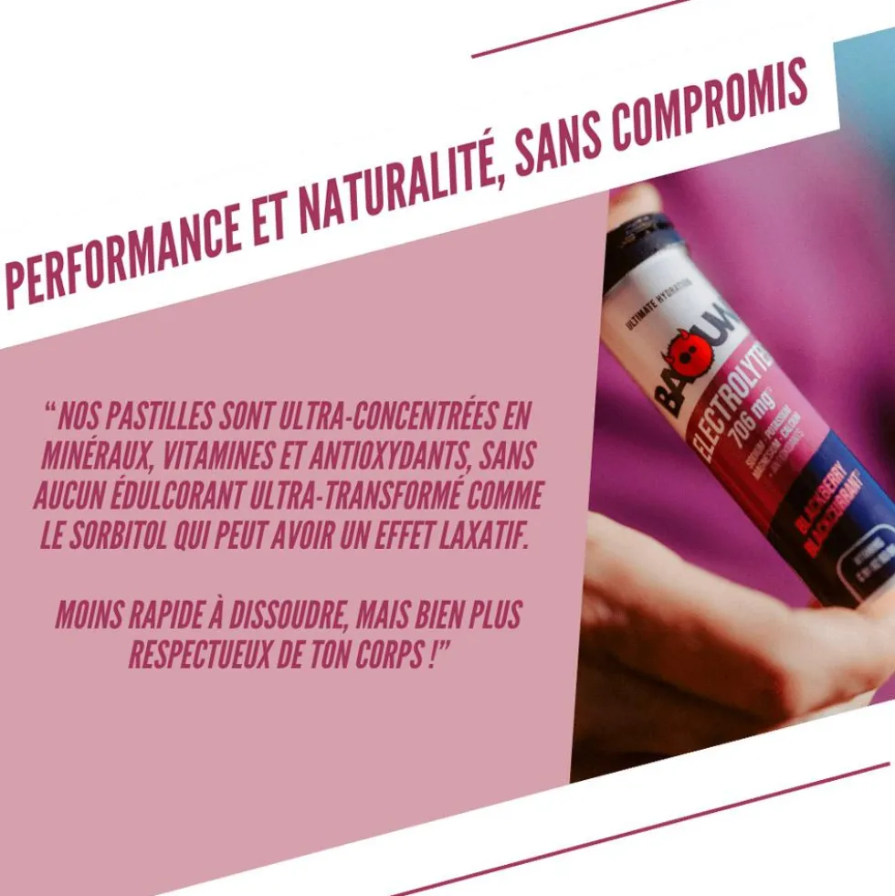 Elettroliti Baouw Pastilles Electrolytes (x10) 50 g. Mûre Cassis