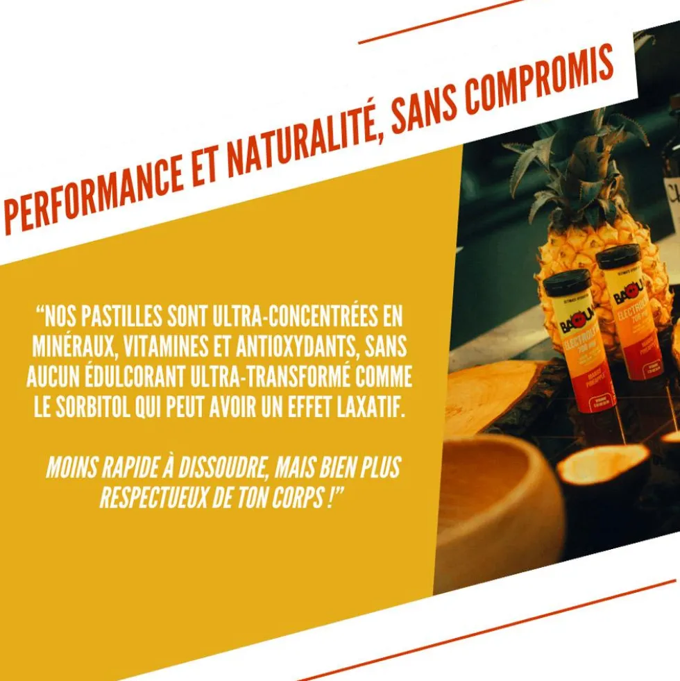 Elettroliti Baouw Pastilles Electrolytes (x10) 50 g. Mangue Ananas