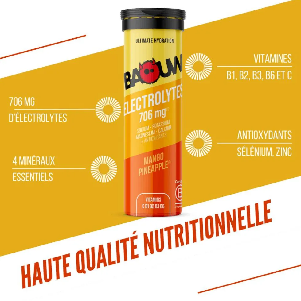 Elettroliti Baouw Pastilles Electrolytes (x10) 50 g. Mangue Ananas