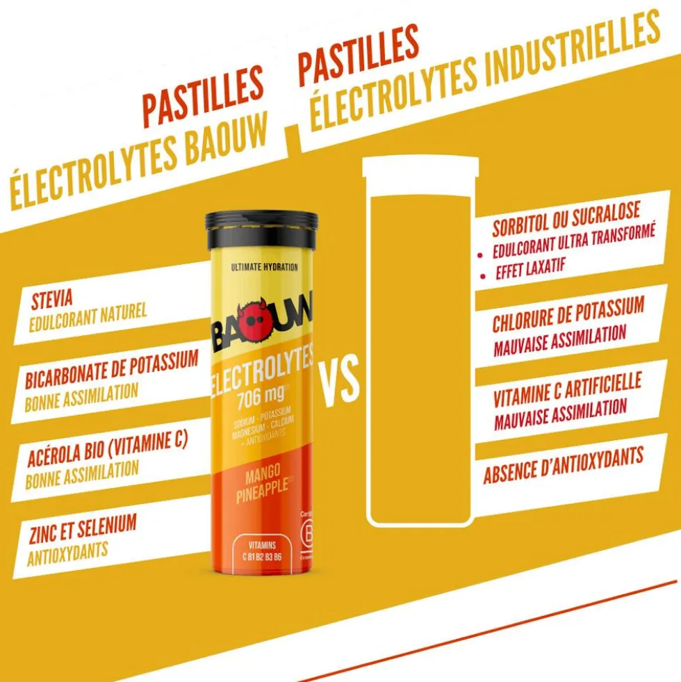 Elettroliti Baouw Pastilles Electrolytes (x10) 50 g. Mangue Ananas