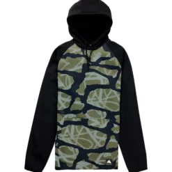 Felpa Burton Crown Weatherproof Fleece Graffiti Camo True Black