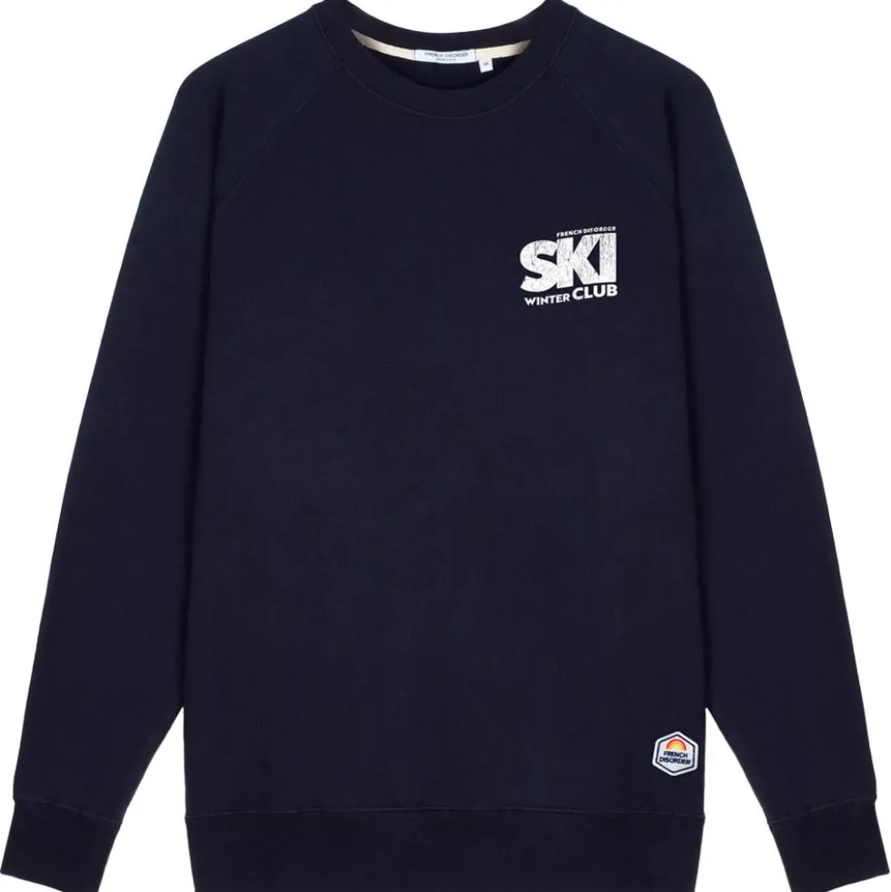 Felpa French Disorder Clyde Ski Winter Club Print Navy