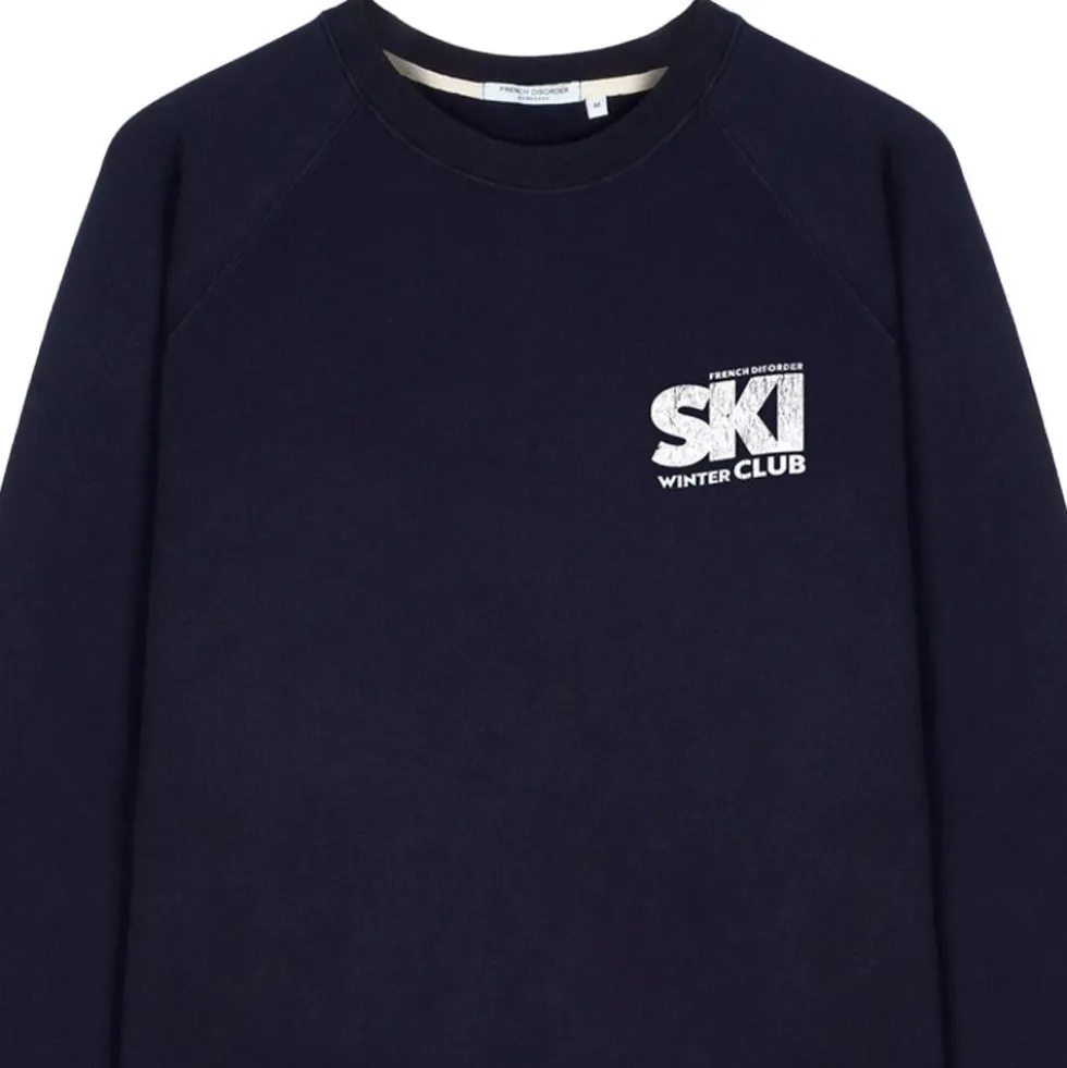 Felpa French Disorder Clyde Ski Winter Club Print Navy