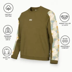 Felpa Picture Blayr Printed Crew Tobacco Timeless Flower