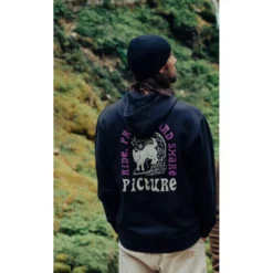 Felpa Picture Picturide Hoodie Black Washed