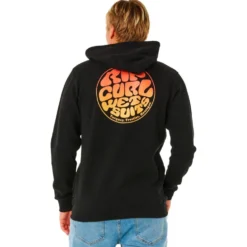 Felpa Rip Curl Wettie Passage Icon Zip Through Black