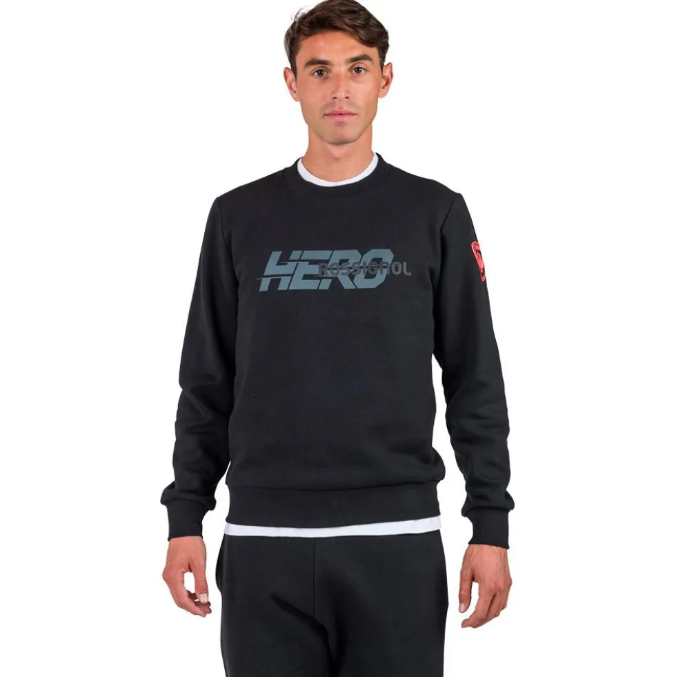 Felpa Rossignol New Hero Crew Neck Black