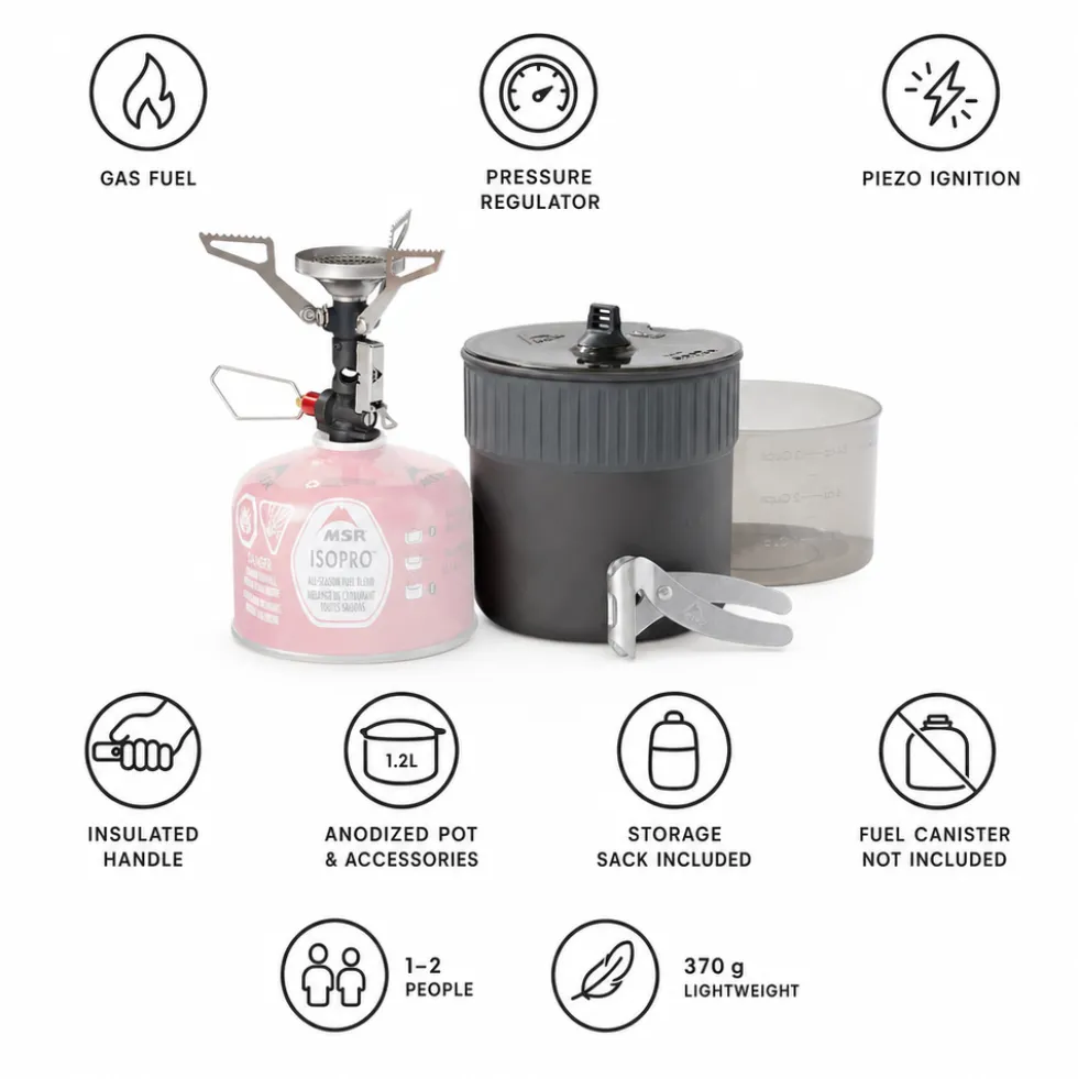 Fornelli MSR Pocket Rocket Deluxe Stove Kit