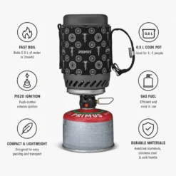 Fornelli Primus Lite Plus Stove System Black White