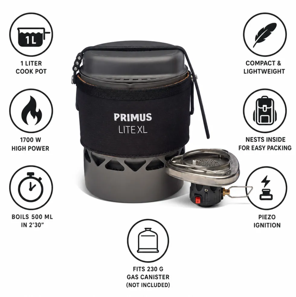 Fornelli Primus Lite XL Stove System L Black