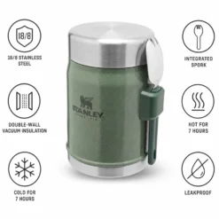 Gavette Stanley The Legendary Food Jar + Spork 0.4L Hammertone Green