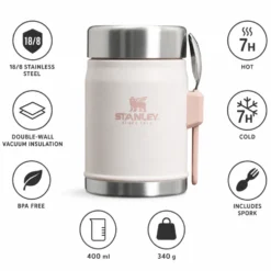 Gavette Stanley The Legendary Food Jar + Spork 0.4L Rose Quartz