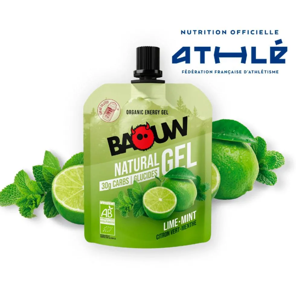 Gel energetici Baouw Gel Naturel Bio 85 g. Citron Vert Menthe