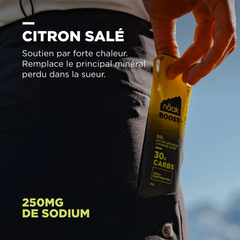 Gel energetici Naak Boost Energy Gel 48 g. Limonade Salée