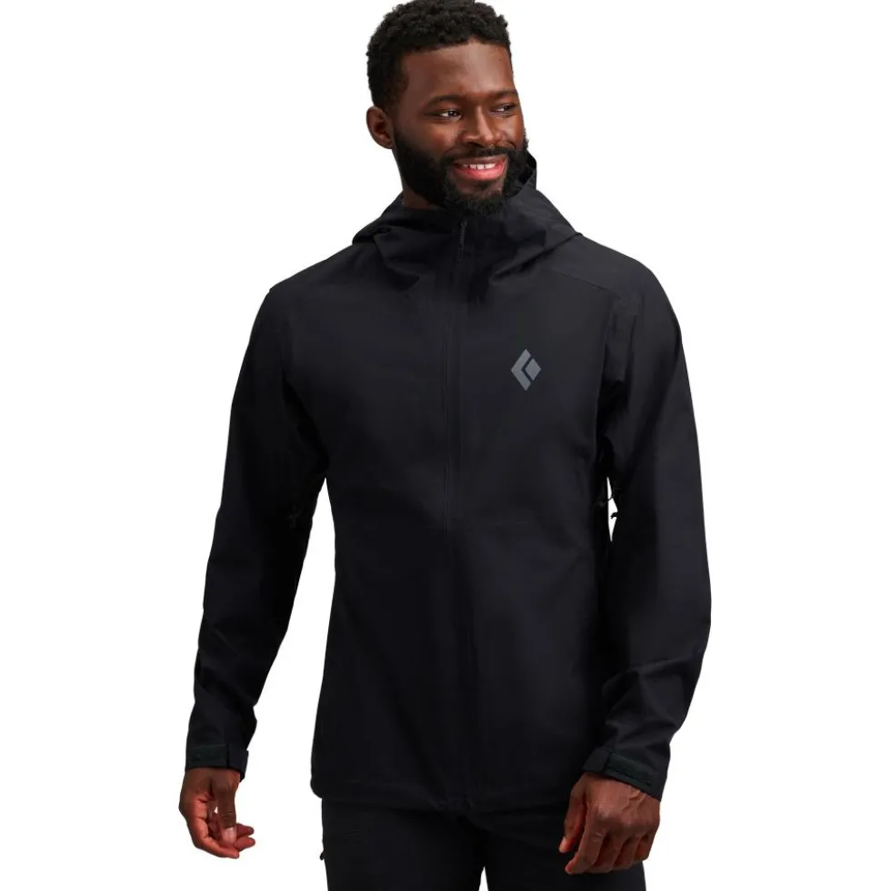 Giacca da alpinismo Black Diamond Strataline Stretch Shell Black