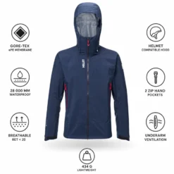 Giacca da alpinismo Millet Kamet Gtx Jacket M Saphir