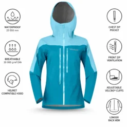 Giacca da alpinismo Norrona Falketind Dri1 Jacket W Brittany Blue Aqua Haze
