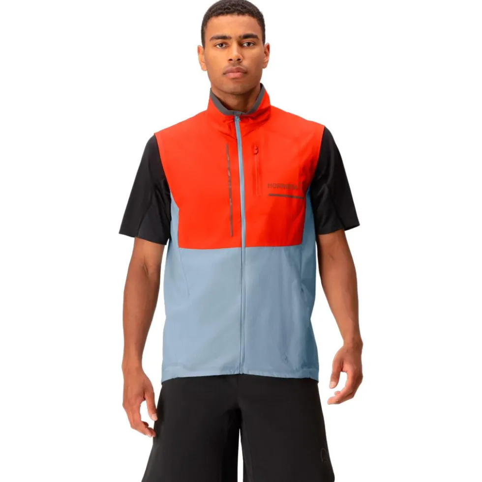 Giacca da trail Norrona senja aero90 Vest M's Arednalin - Blue Fog