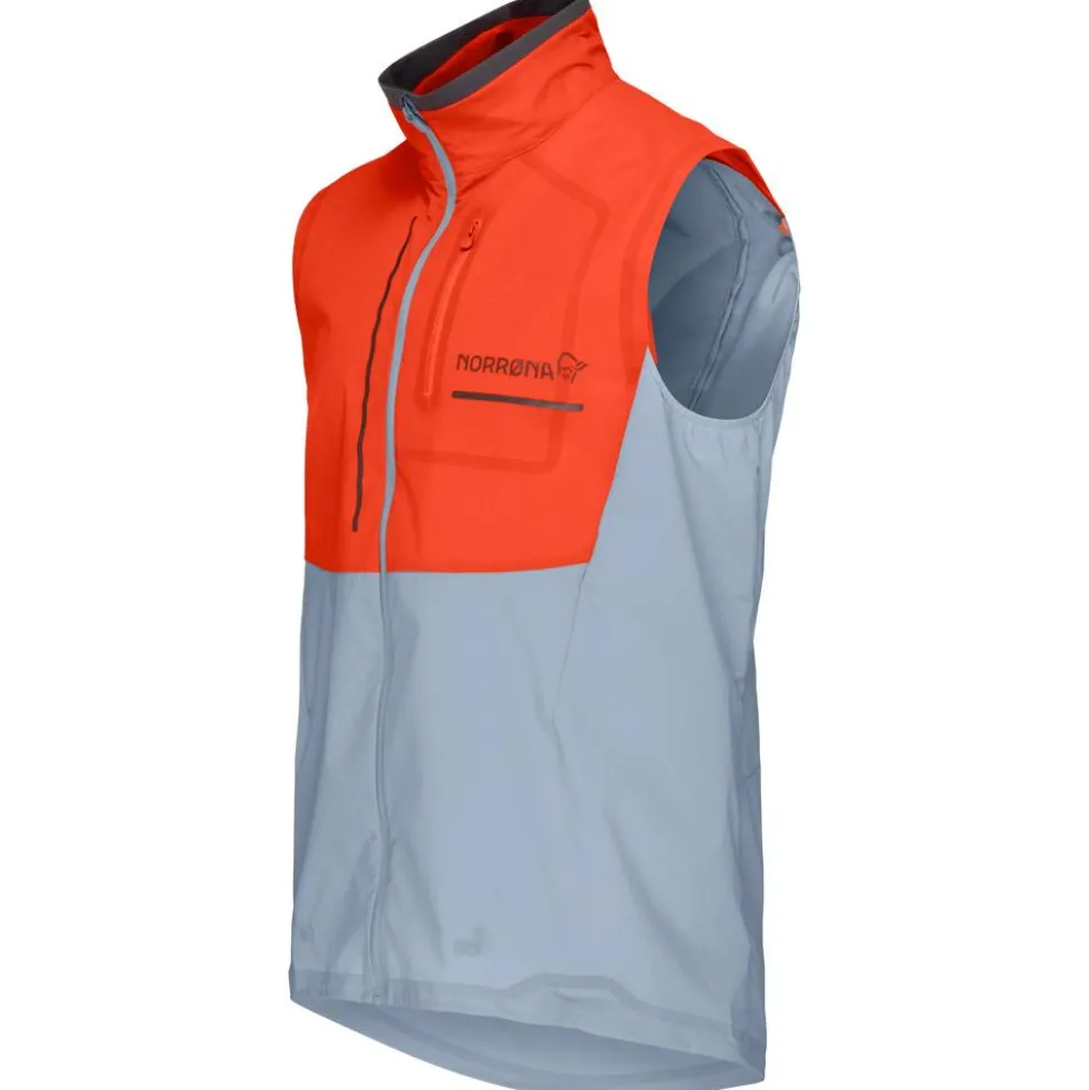 Giacca da trail Norrona senja aero90 Vest M's Arednalin - Blue Fog