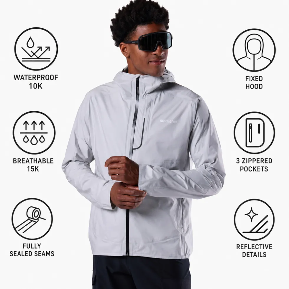 Giacca da trail Rossignol Rainproof 2.5L Light Grey
