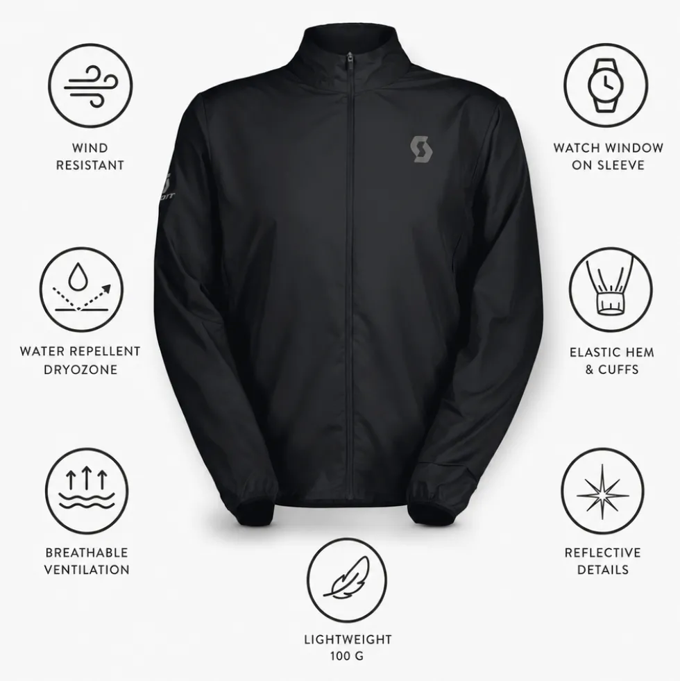 Giacca da trail Scott Endurance Tech Windbreaker Black