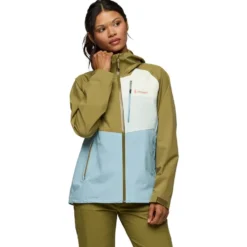 Giacca da trekking Cotopaxi Impermeo 3L Hooded Shell Jacket W Moss And Sea Spray