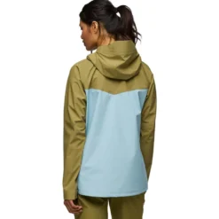 Giacca da trekking Cotopaxi Impermeo 3L Hooded Shell Jacket W Moss And Sea Spray