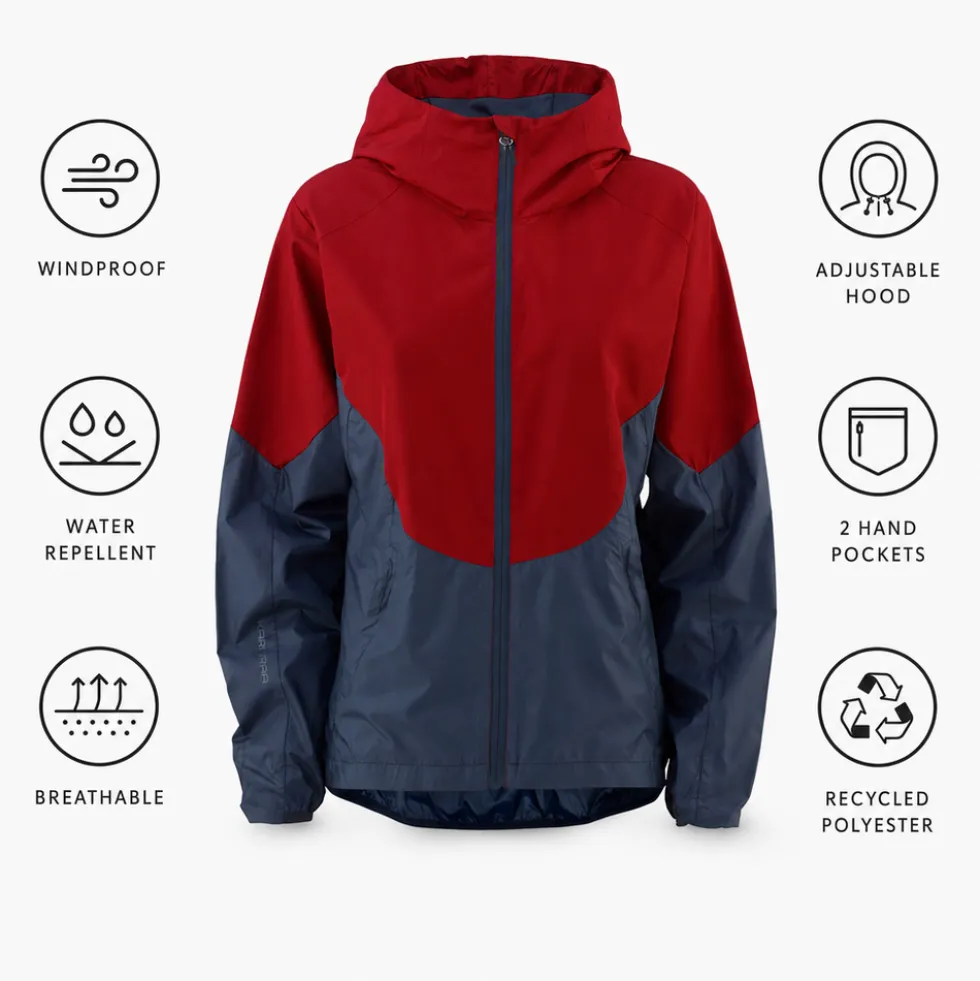 Giacca da trekking Kari Traa Sanne Wind Jacket Red