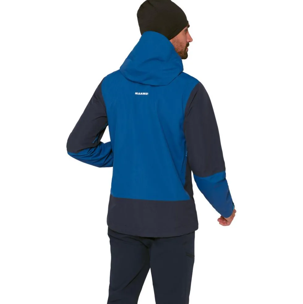 Giacca da trekking Mammut Alto Guide Hardshell Hooded Marine Tschiel