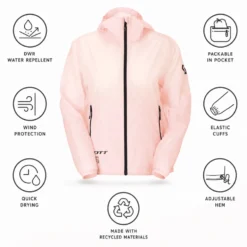 Giacca da trekking Scott W's Explorair Escape Lightweight Bliss Pink Cotton White