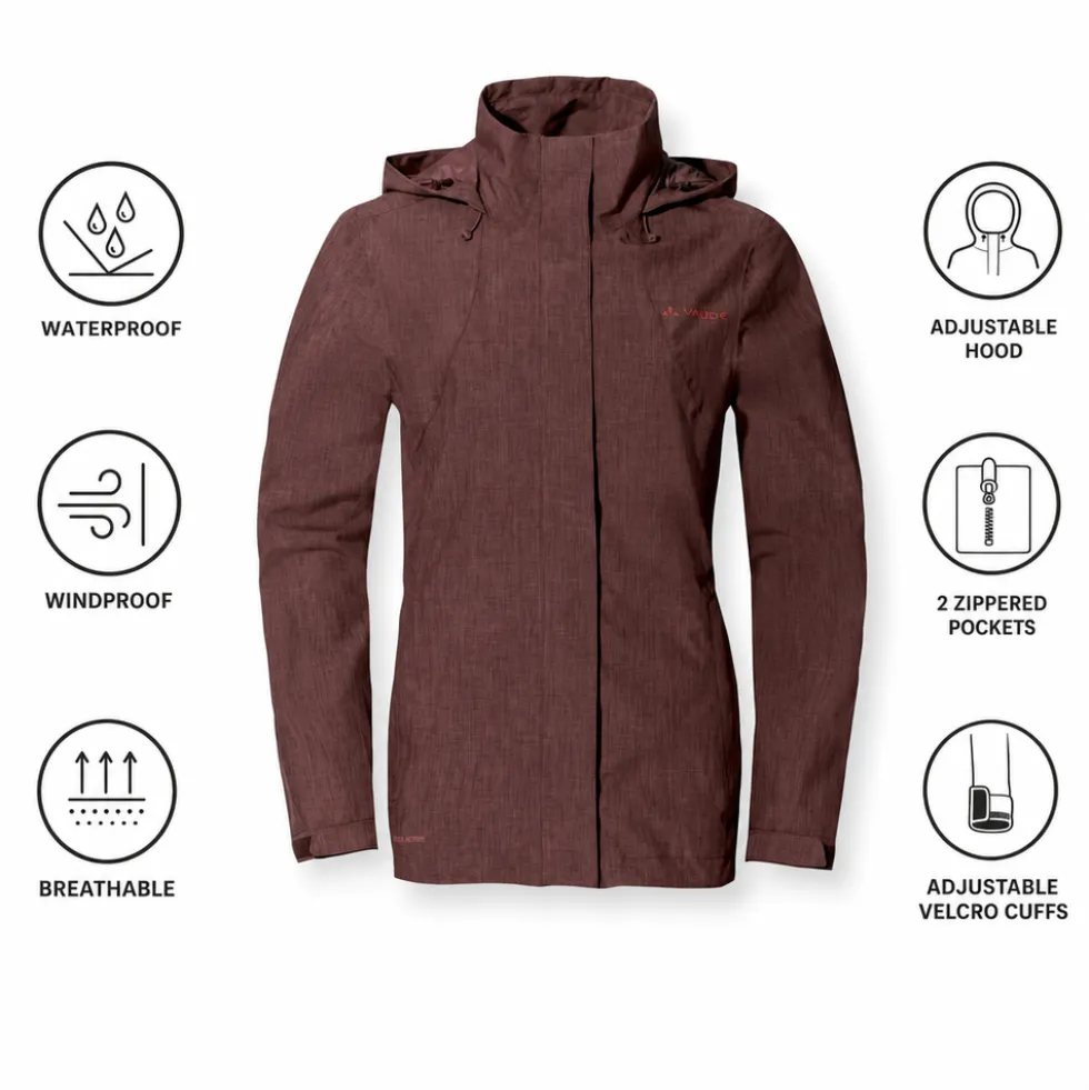 Giacca da trekking Vaude Women's Rosemoor Jacket II Dark Cherry