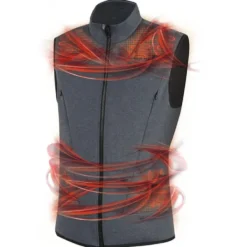 Giacca Lenz Heat Vest 2.0 Men + 2 Heat Pads Black Grey Melange