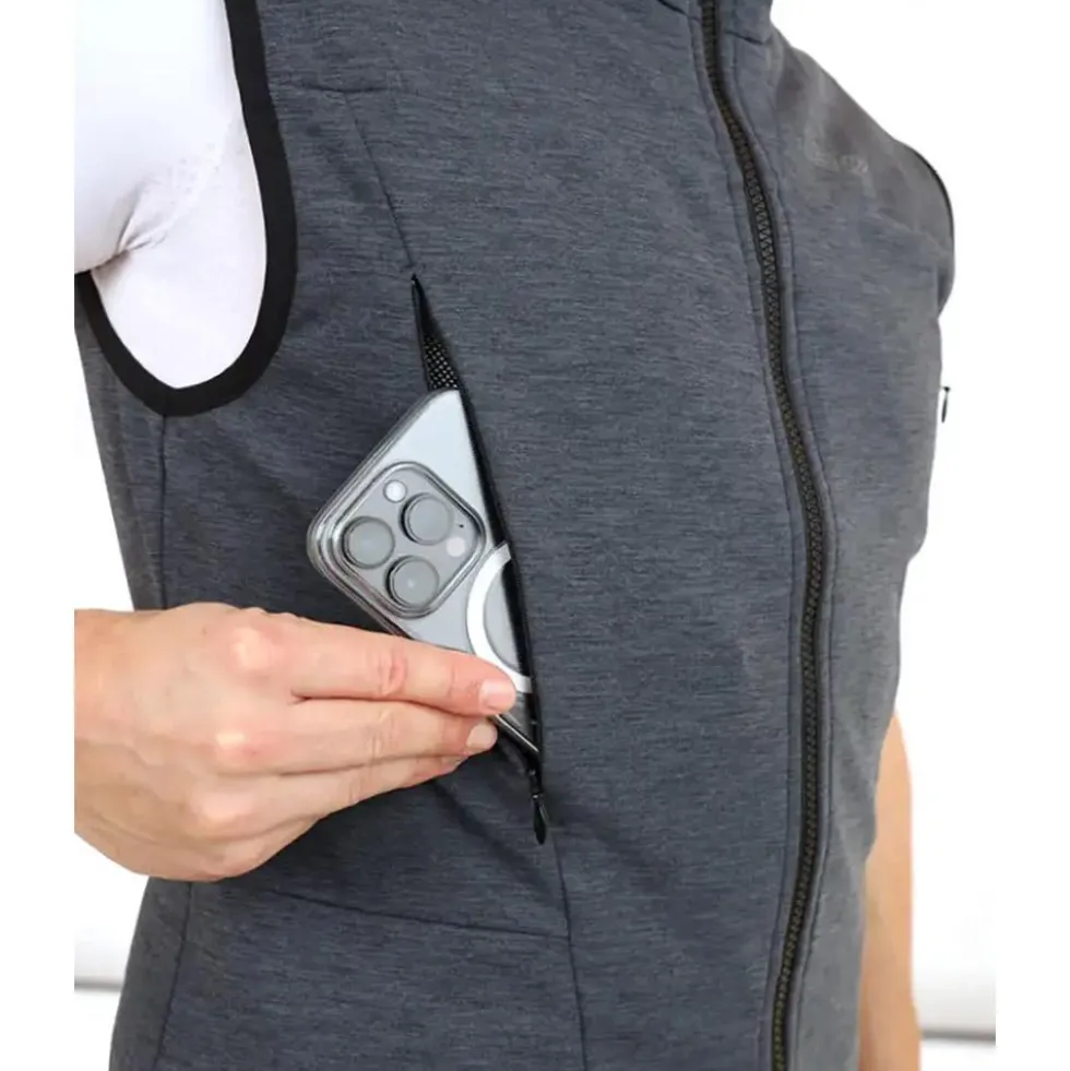 Giacca Lenz Heat Vest 2.0 Men + 2 Heat Pads Black Grey Melange