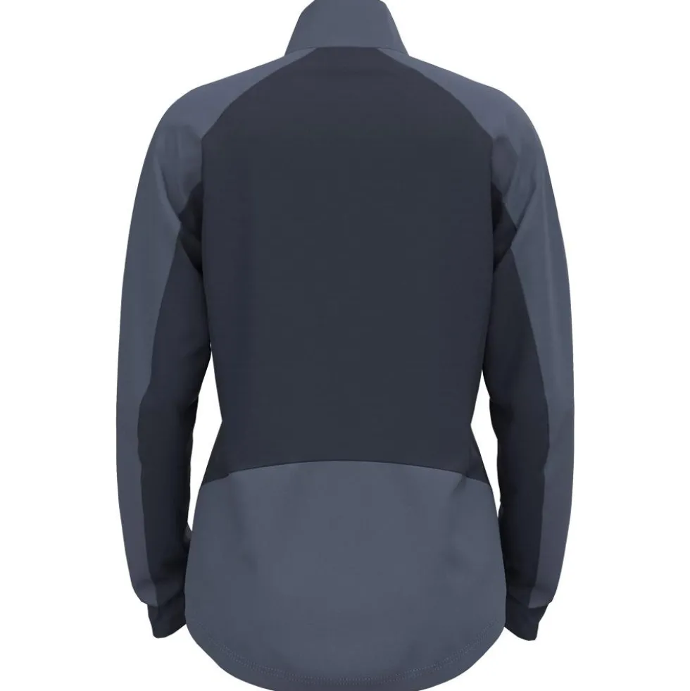 Giacca sci di fondo Odlo Brensholmen Wmn Jkt Folkstone Grey India Ink