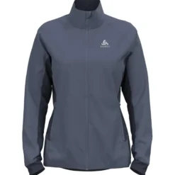 Giacca sci di fondo Odlo Brensholmen Wmn Jkt Folkstone Grey India Ink