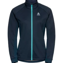 Giacca sci di fondo Odlo Brensholmen Wmn Jkt Dark Sapphire Reef Waters