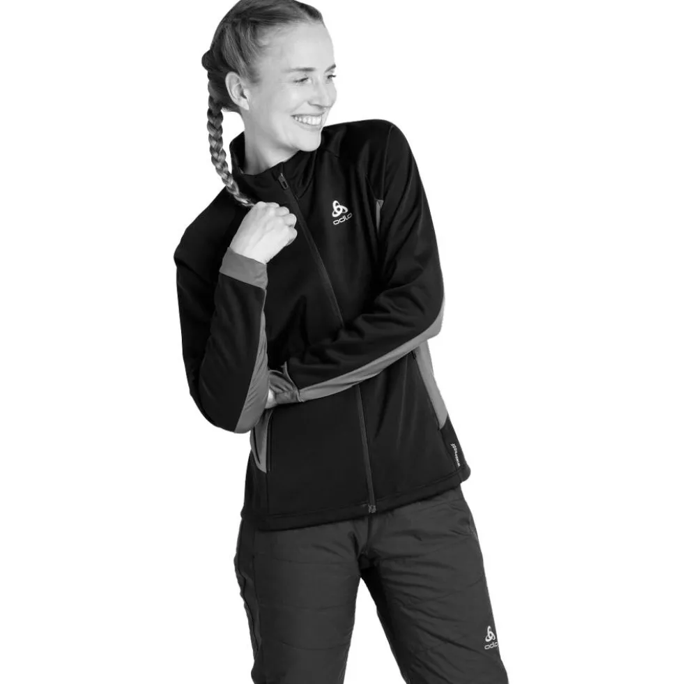 Giacca sci di fondo Odlo Brensholmen Wmn Jkt Dark Sapphire Reef Waters